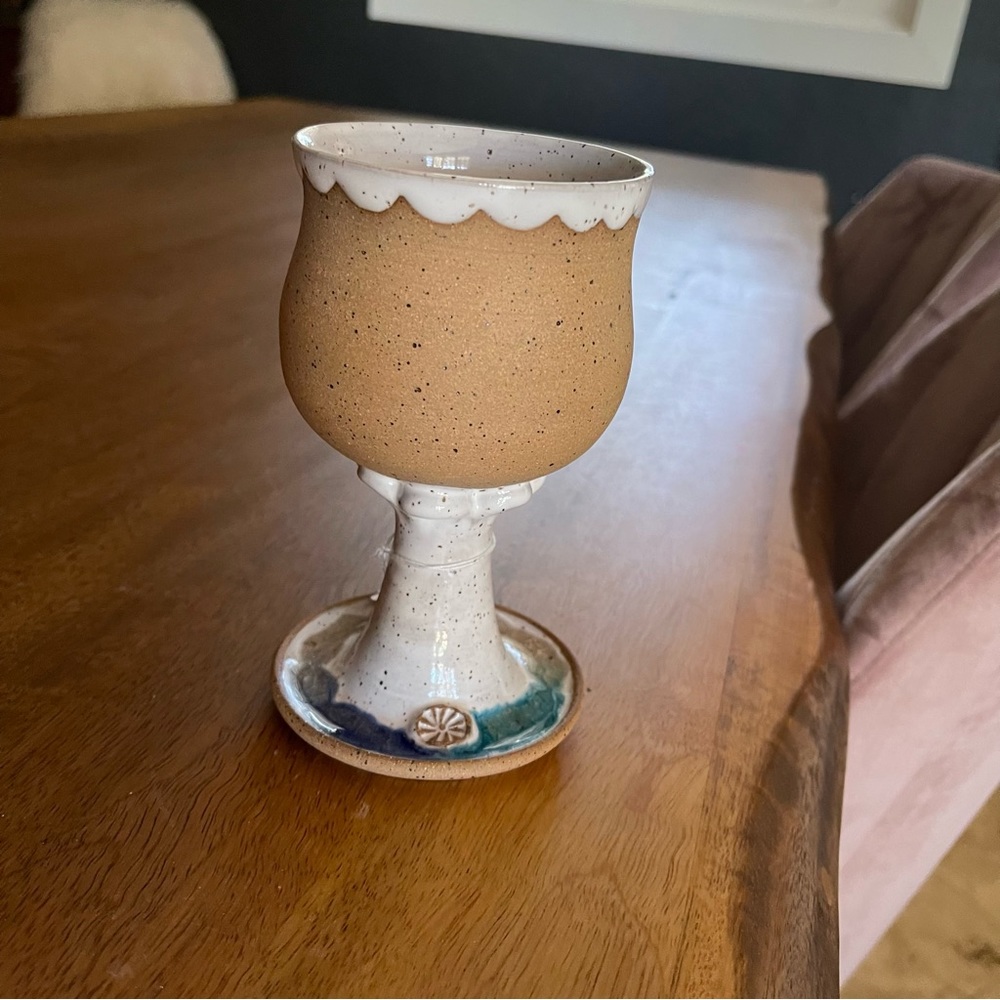 Handmade Ceramic Wine Goblet by That Pottery Gal